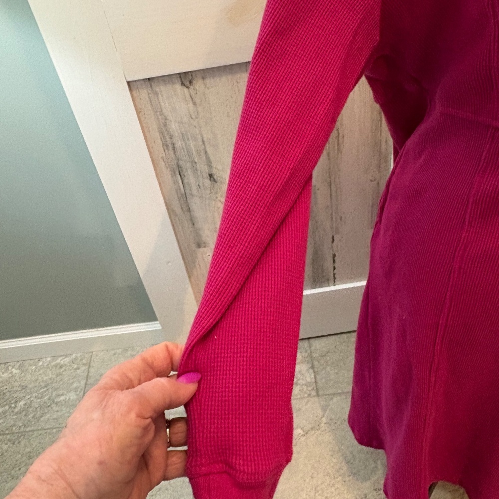WOMAN WITHIN THERMAL DRESS 14/16W- RASPBERRY - Picture 3 of 8